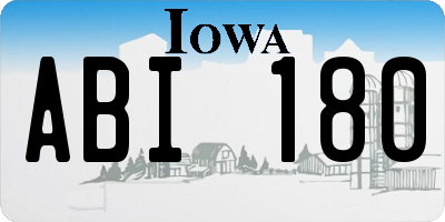 IA license plate ABI180