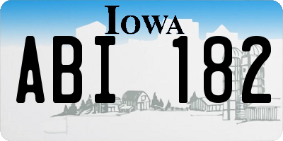 IA license plate ABI182