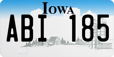 IA license plate ABI185