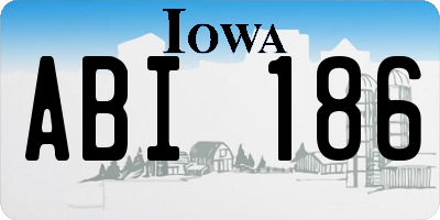 IA license plate ABI186