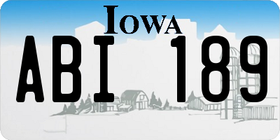 IA license plate ABI189