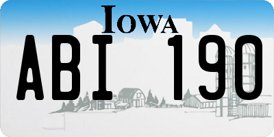 IA license plate ABI190