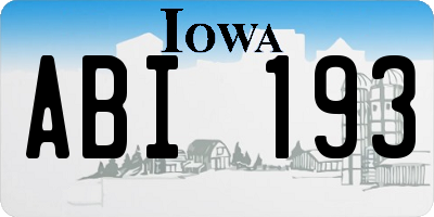 IA license plate ABI193