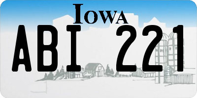 IA license plate ABI221