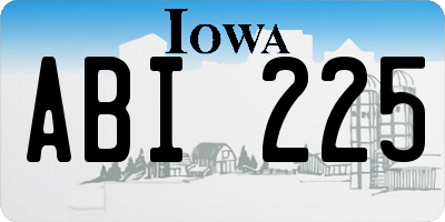 IA license plate ABI225