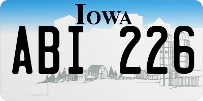 IA license plate ABI226