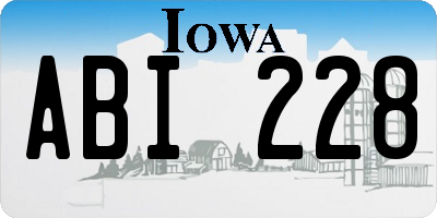 IA license plate ABI228