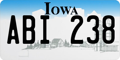 IA license plate ABI238