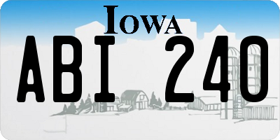 IA license plate ABI240