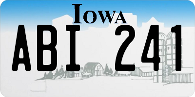 IA license plate ABI241