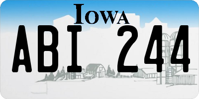 IA license plate ABI244