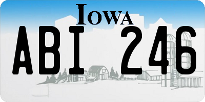 IA license plate ABI246