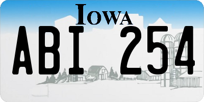 IA license plate ABI254