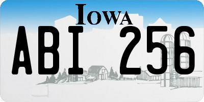 IA license plate ABI256