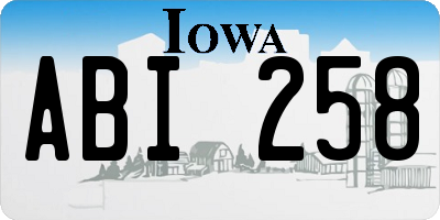 IA license plate ABI258