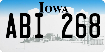 IA license plate ABI268