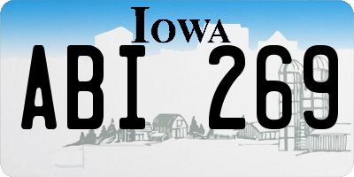 IA license plate ABI269