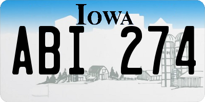 IA license plate ABI274