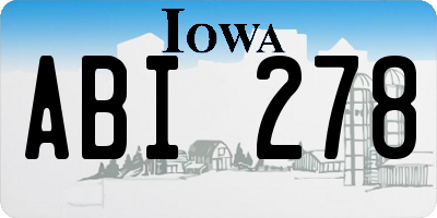 IA license plate ABI278