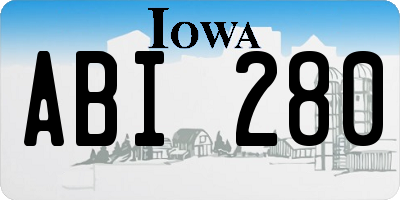 IA license plate ABI280