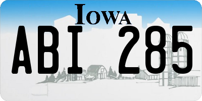 IA license plate ABI285