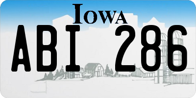 IA license plate ABI286