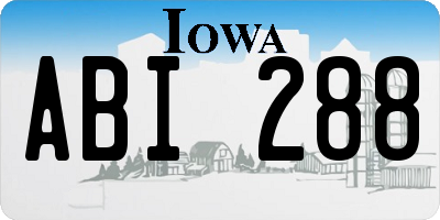 IA license plate ABI288