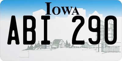 IA license plate ABI290