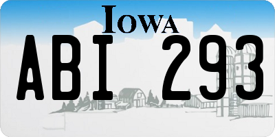 IA license plate ABI293
