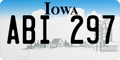IA license plate ABI297