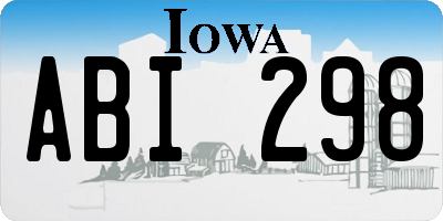 IA license plate ABI298
