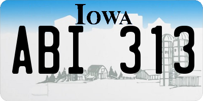 IA license plate ABI313