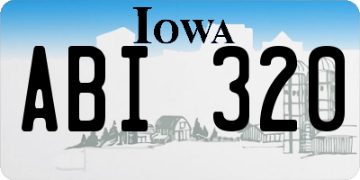 IA license plate ABI320