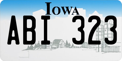 IA license plate ABI323