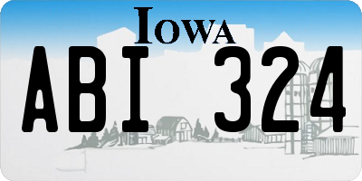 IA license plate ABI324