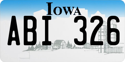 IA license plate ABI326