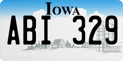 IA license plate ABI329