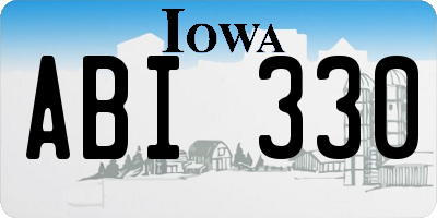IA license plate ABI330