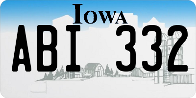 IA license plate ABI332