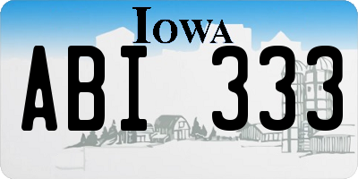 IA license plate ABI333