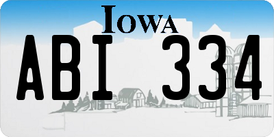 IA license plate ABI334