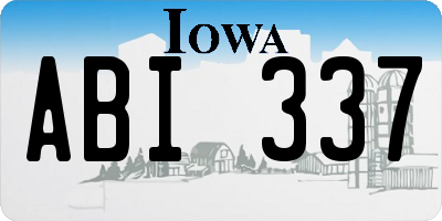 IA license plate ABI337