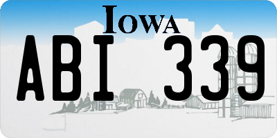 IA license plate ABI339