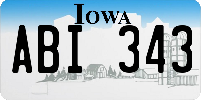 IA license plate ABI343