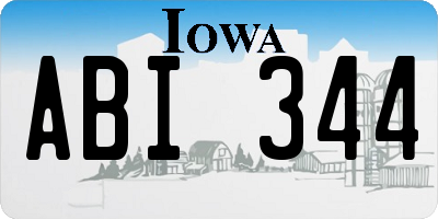 IA license plate ABI344