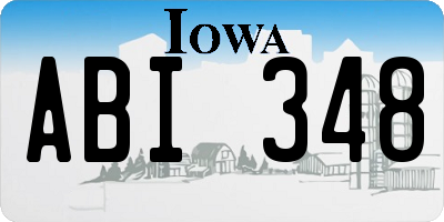 IA license plate ABI348
