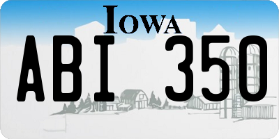 IA license plate ABI350