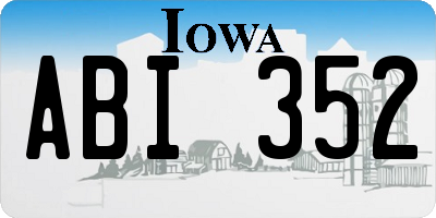 IA license plate ABI352