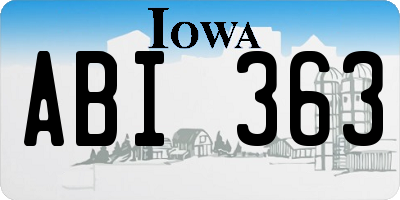 IA license plate ABI363