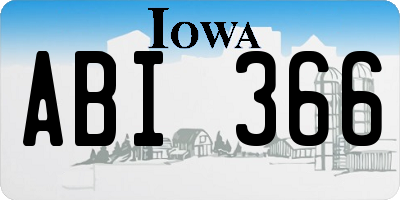 IA license plate ABI366